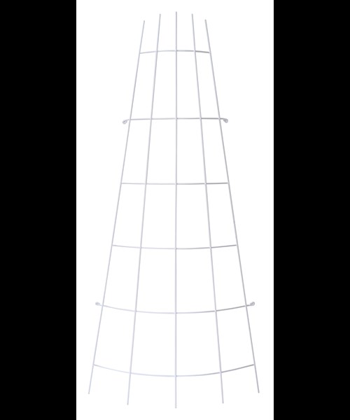 Trådspalje, Solfjäder, 30-75x150cm Böjd, Vit