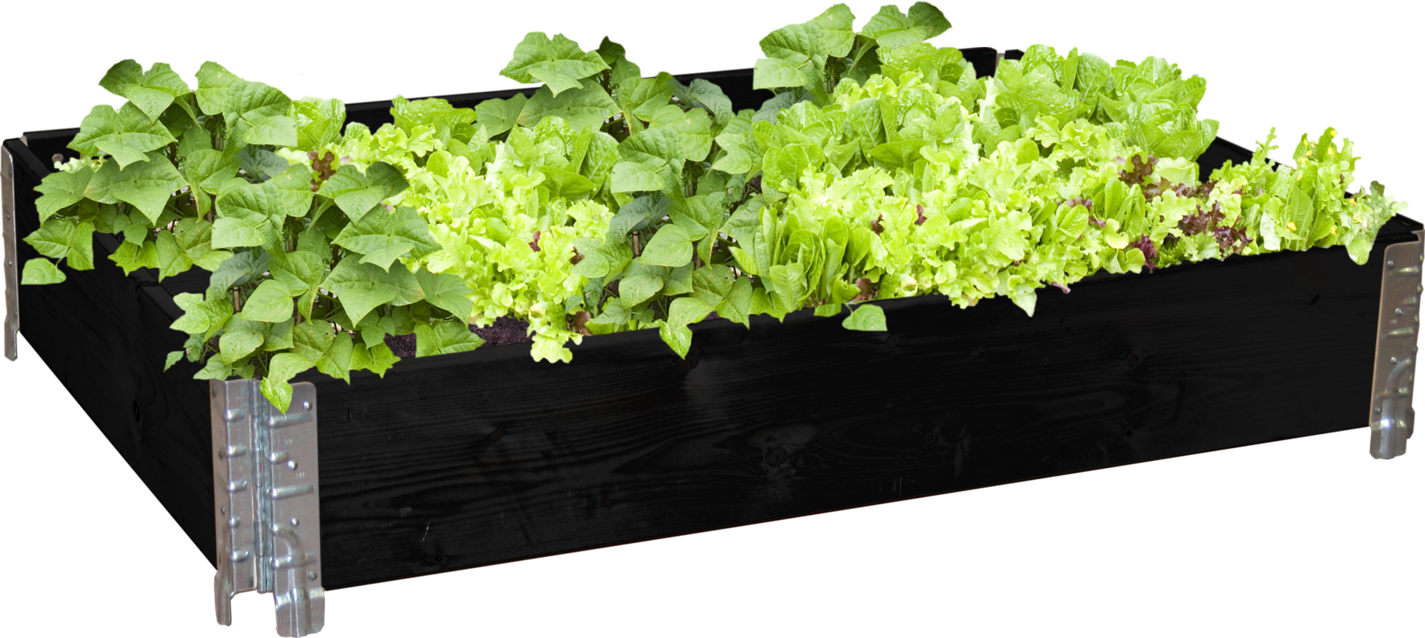 Planteringslåda 800x600 Svart