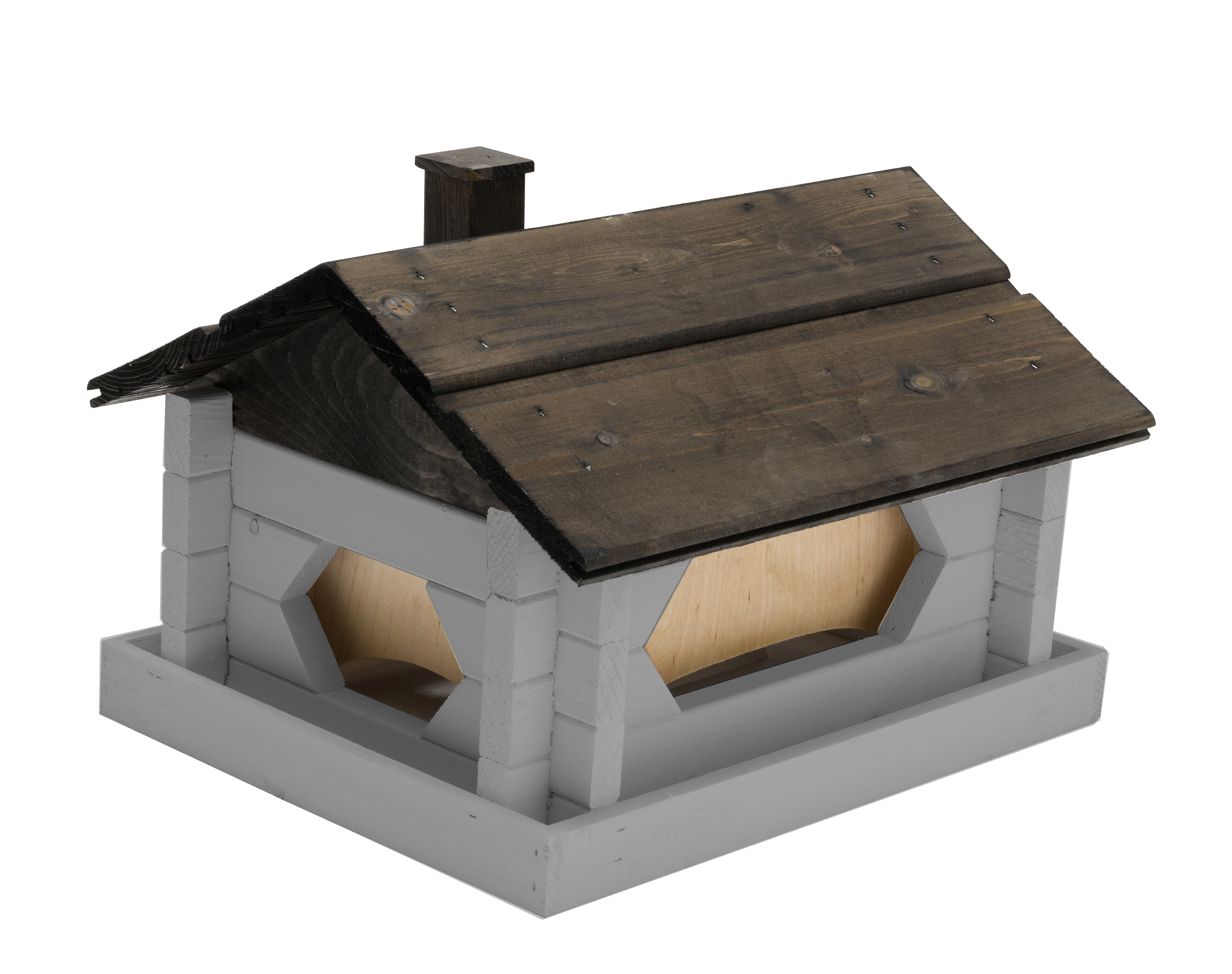 Fågelbord Jätte 40x31x26 cm   Grå/Svart