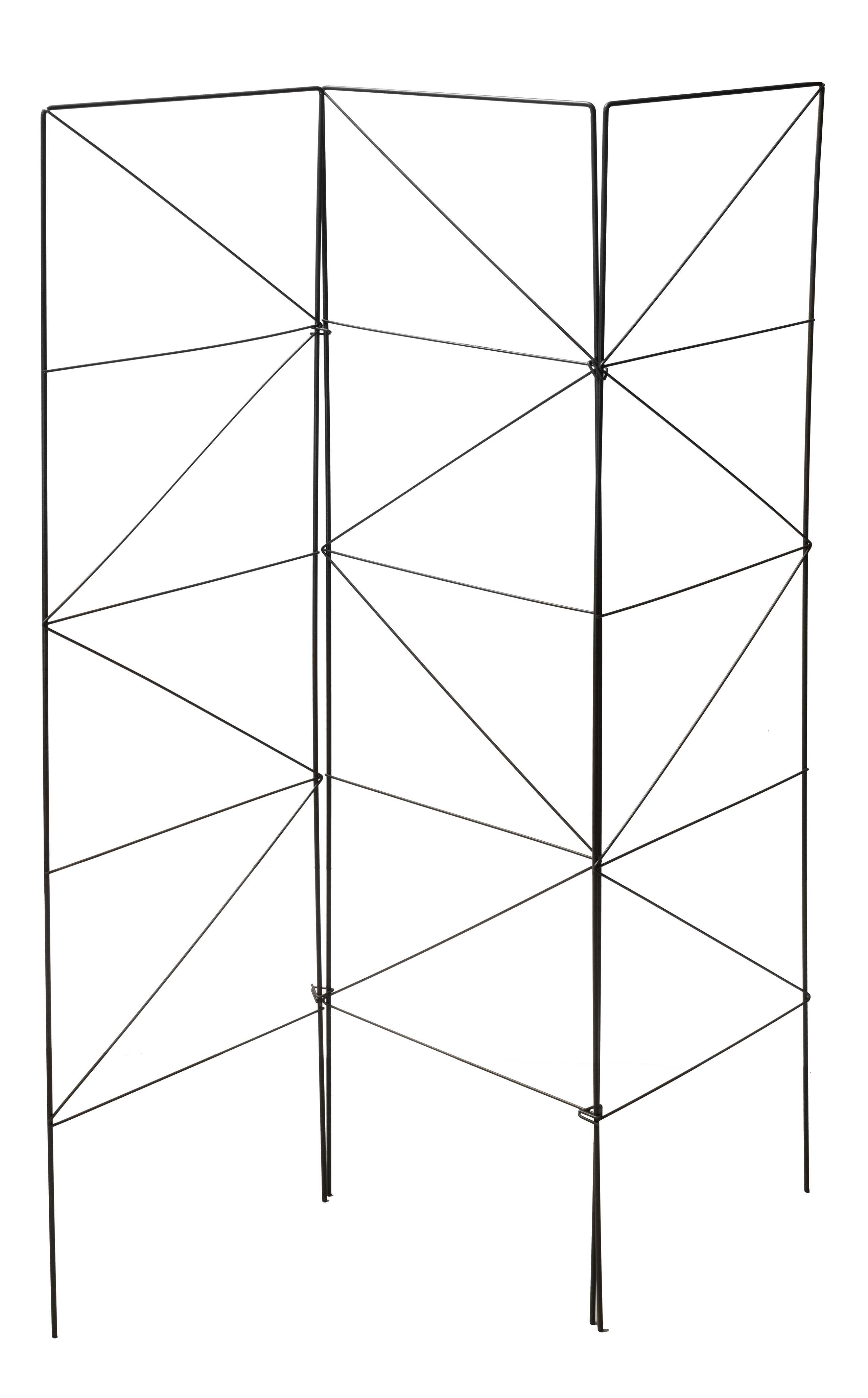 3-del Spaljé, mellan 112x140 cm, svart