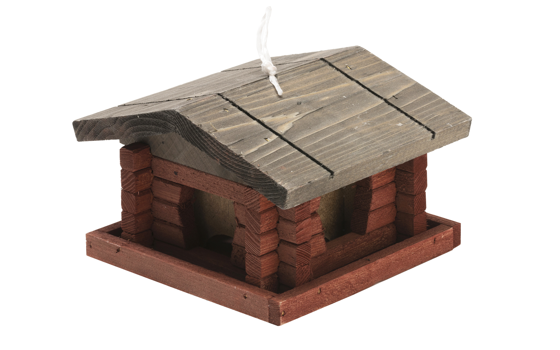 Fågelbord, Liten 20x20x13cm, Röd/Svart