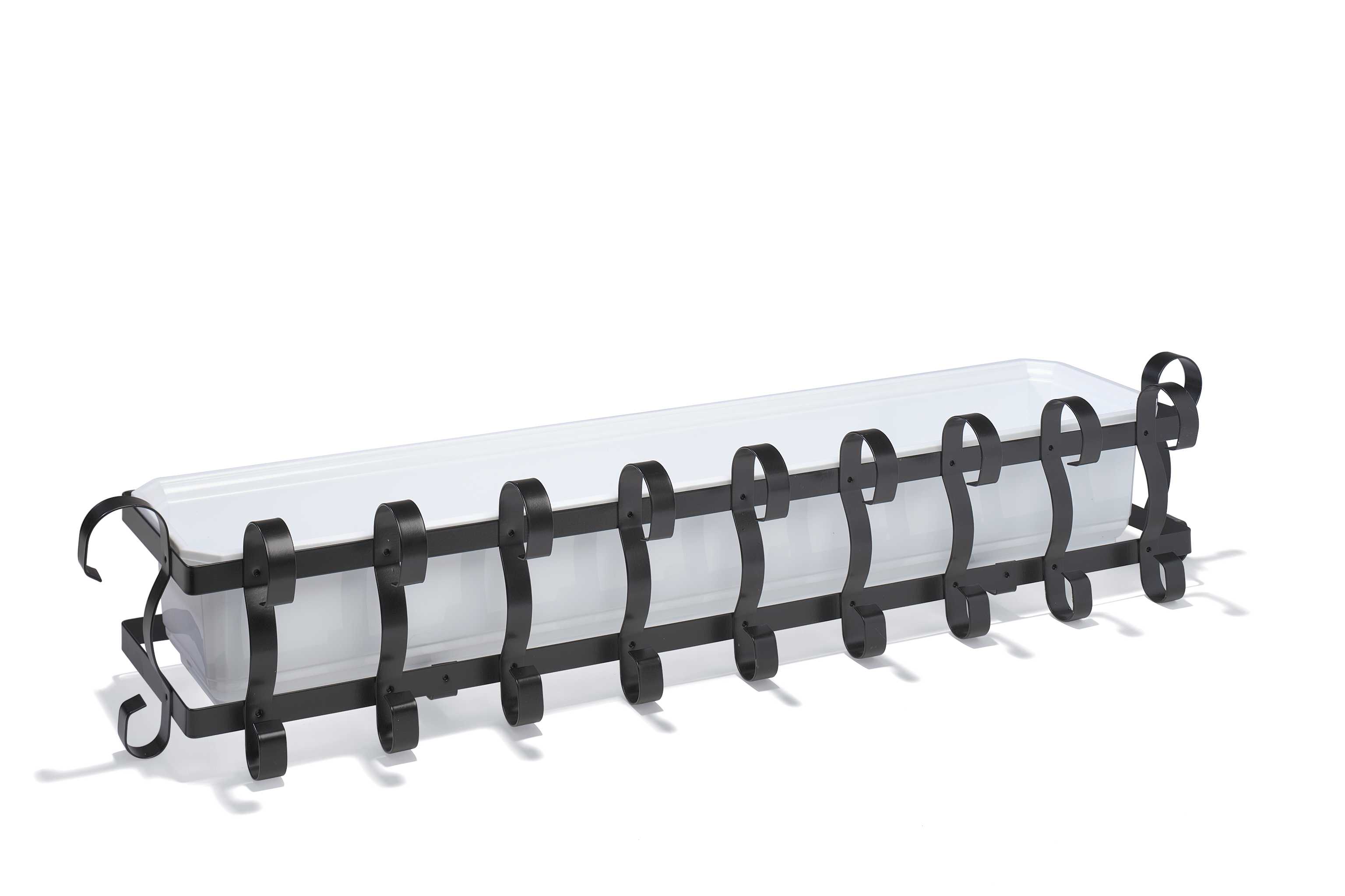 Smidesblomlåda 80 cm Svart