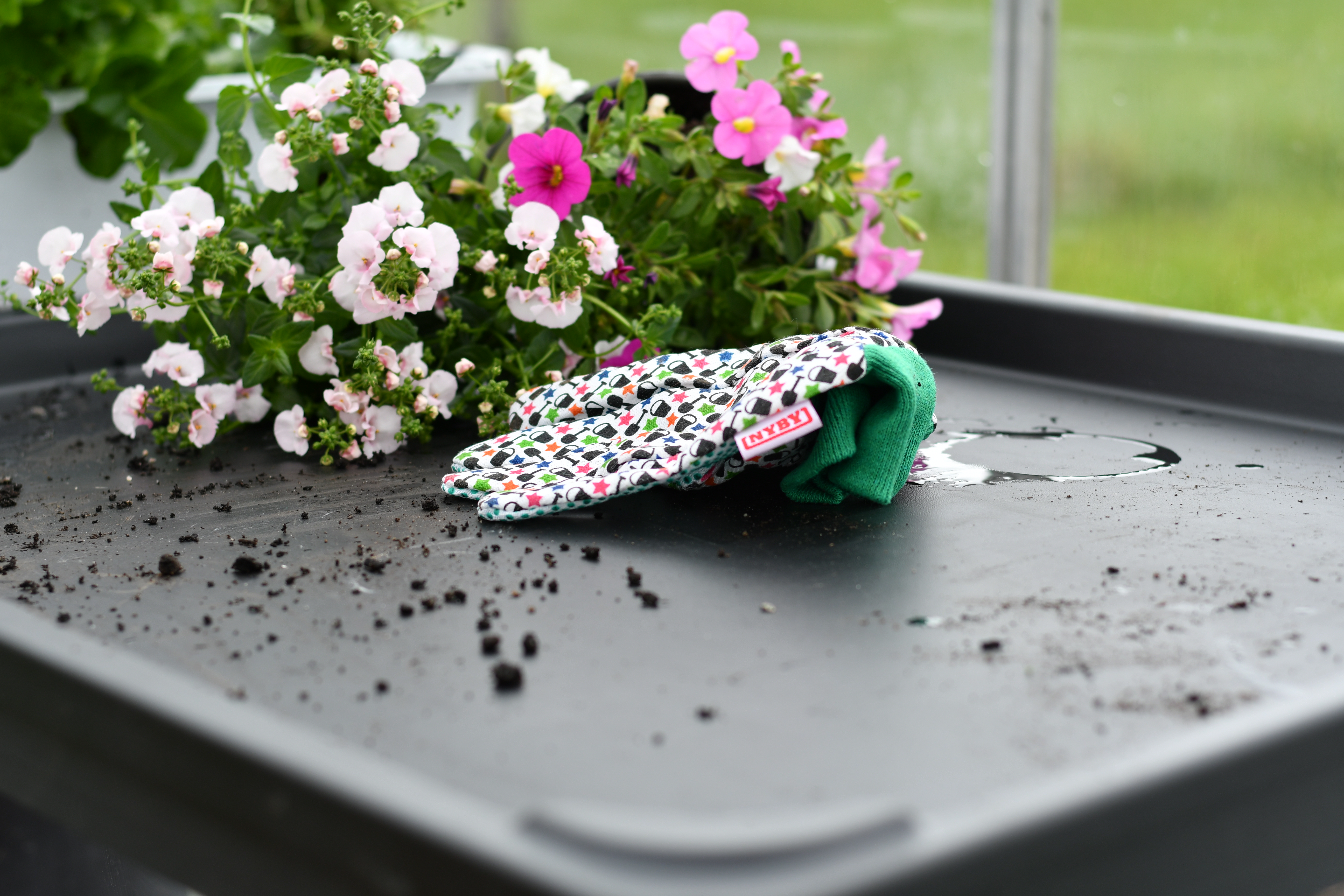 Bricka till plantering 800x600x40mm, Svart