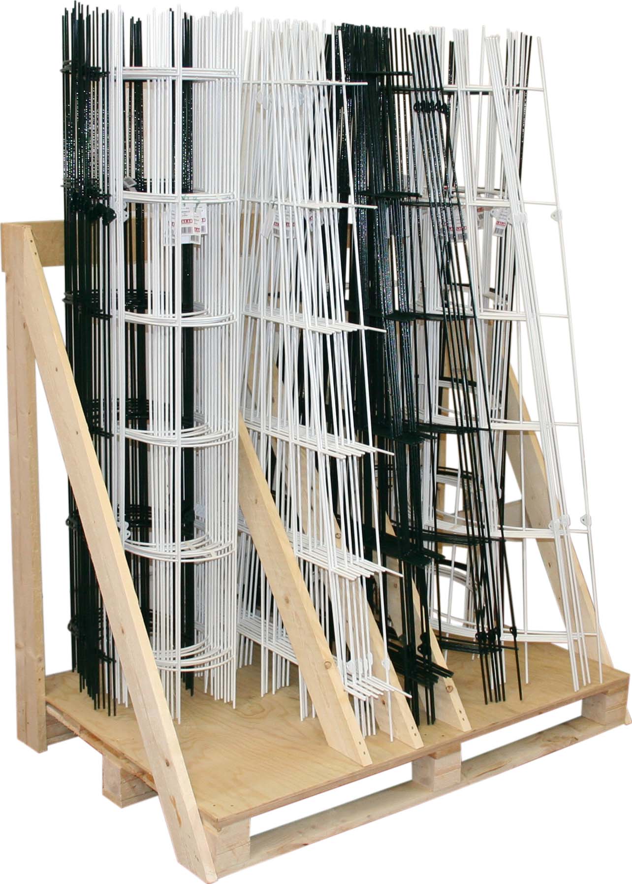 Skyltställ med trådspaljé grön/vit, 60 st