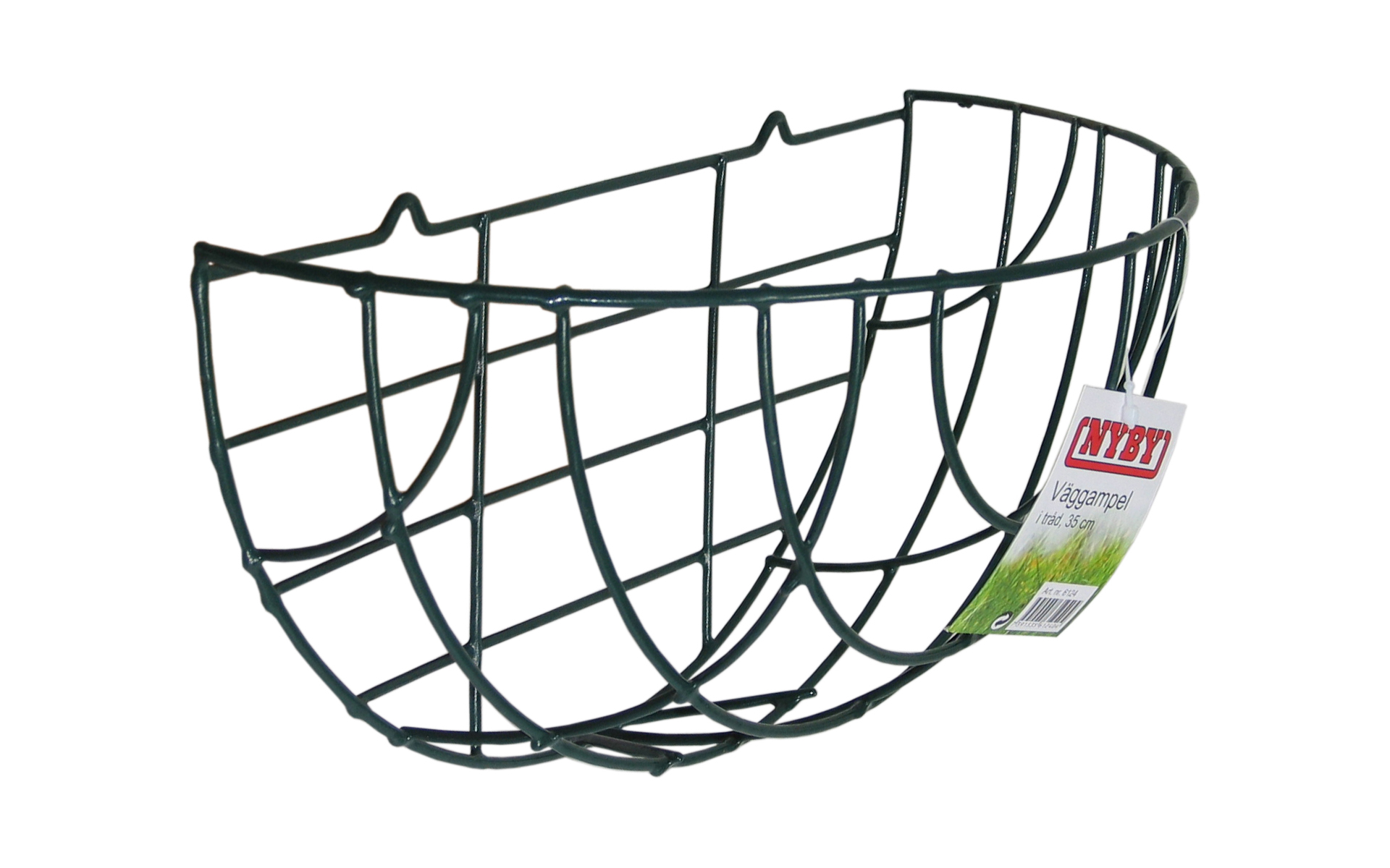 Väggampel i tråd 35cm, grön