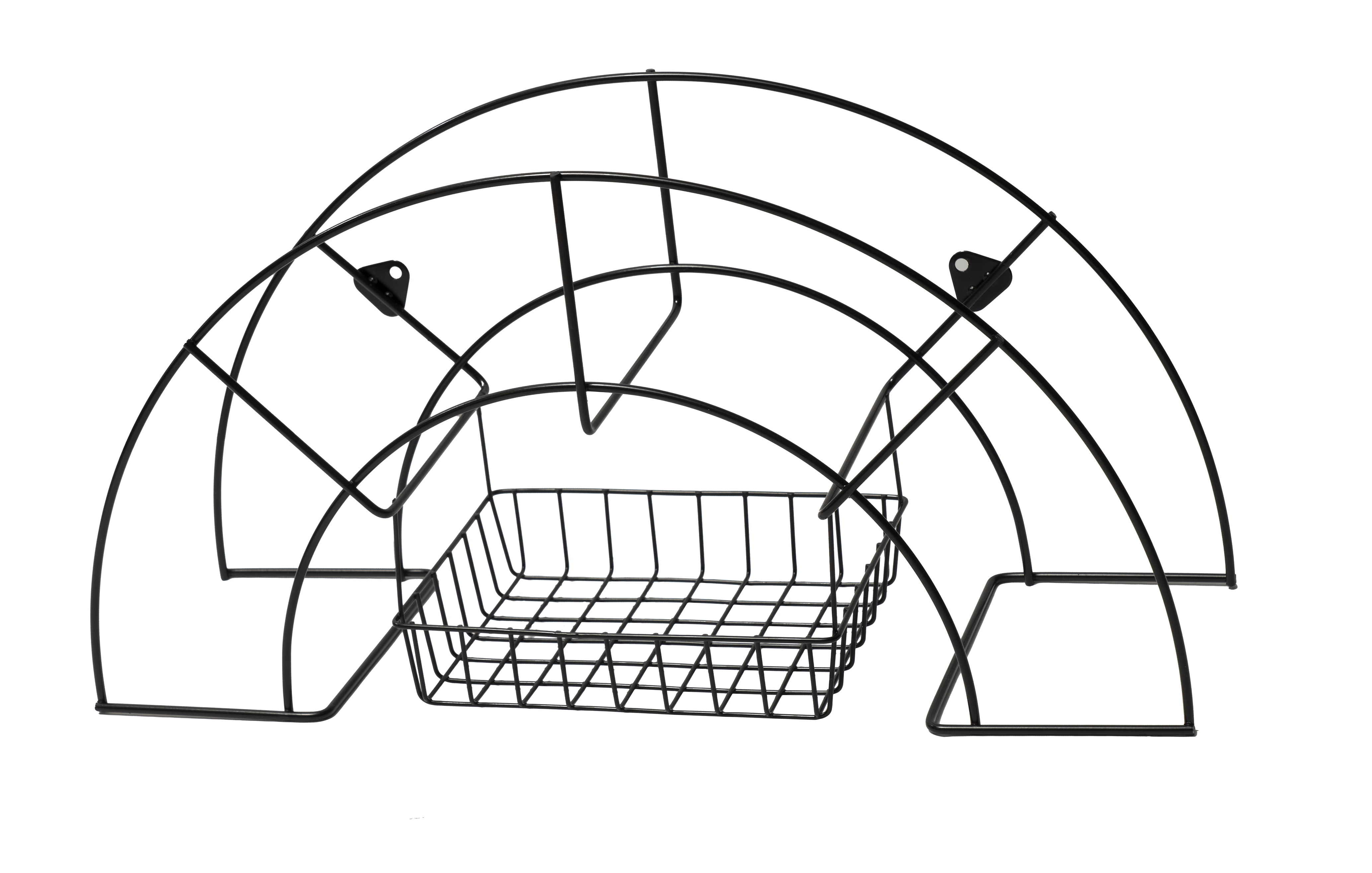 Slanghållare med korg 60 m Svart