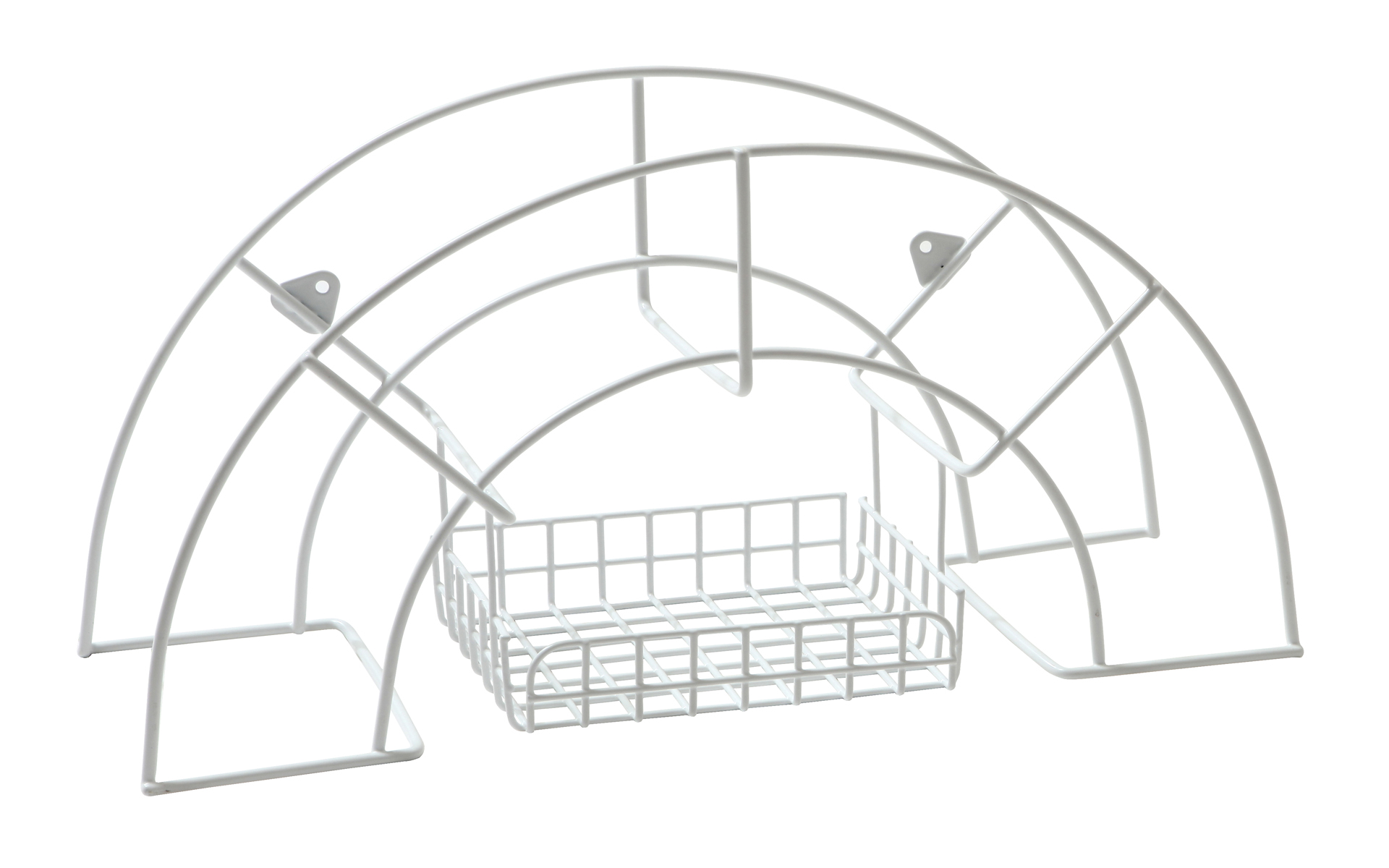 Slanghållare med korg 60 m Vit