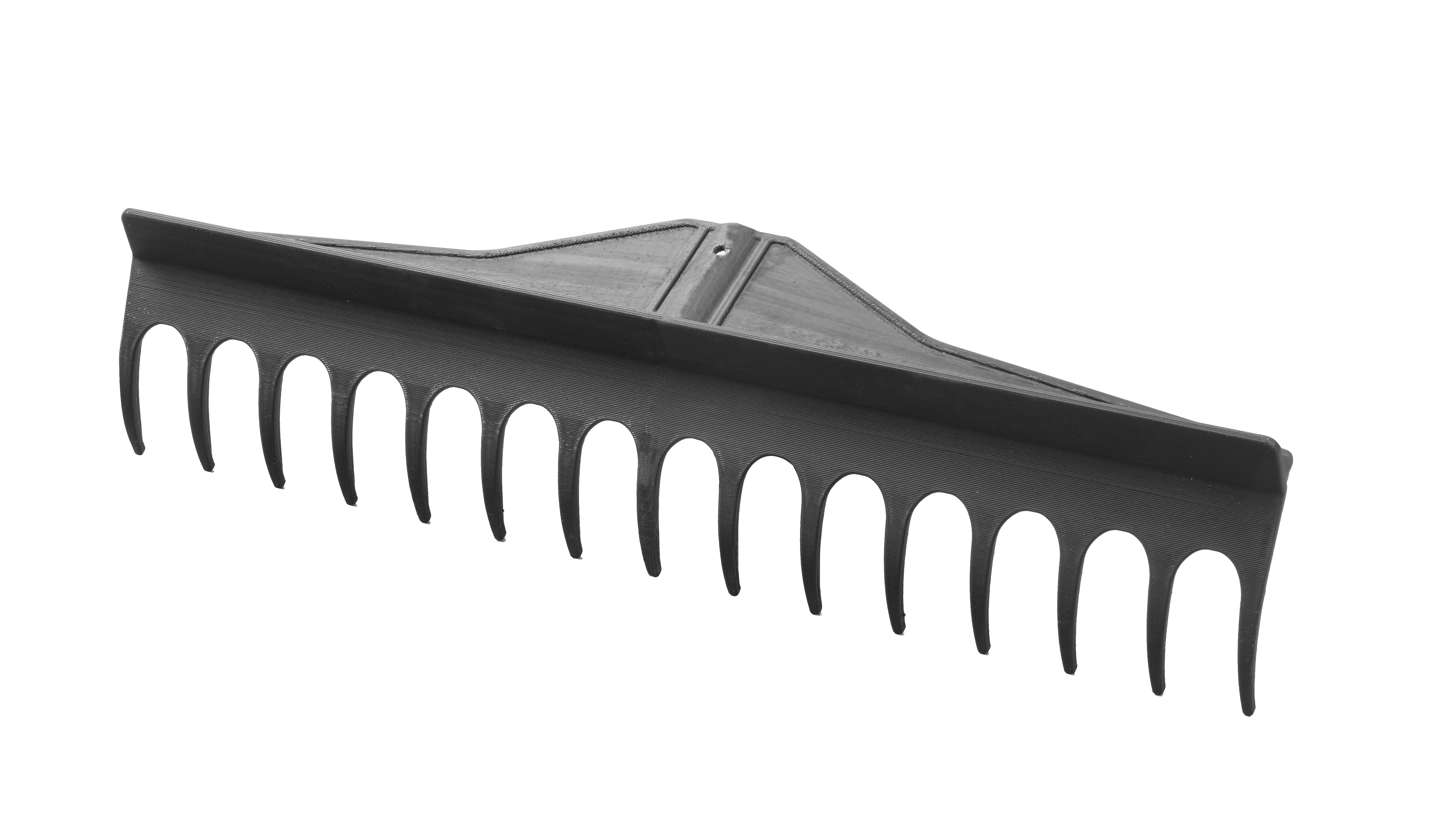 Anläggningskratta med raka, svart inkl skaft