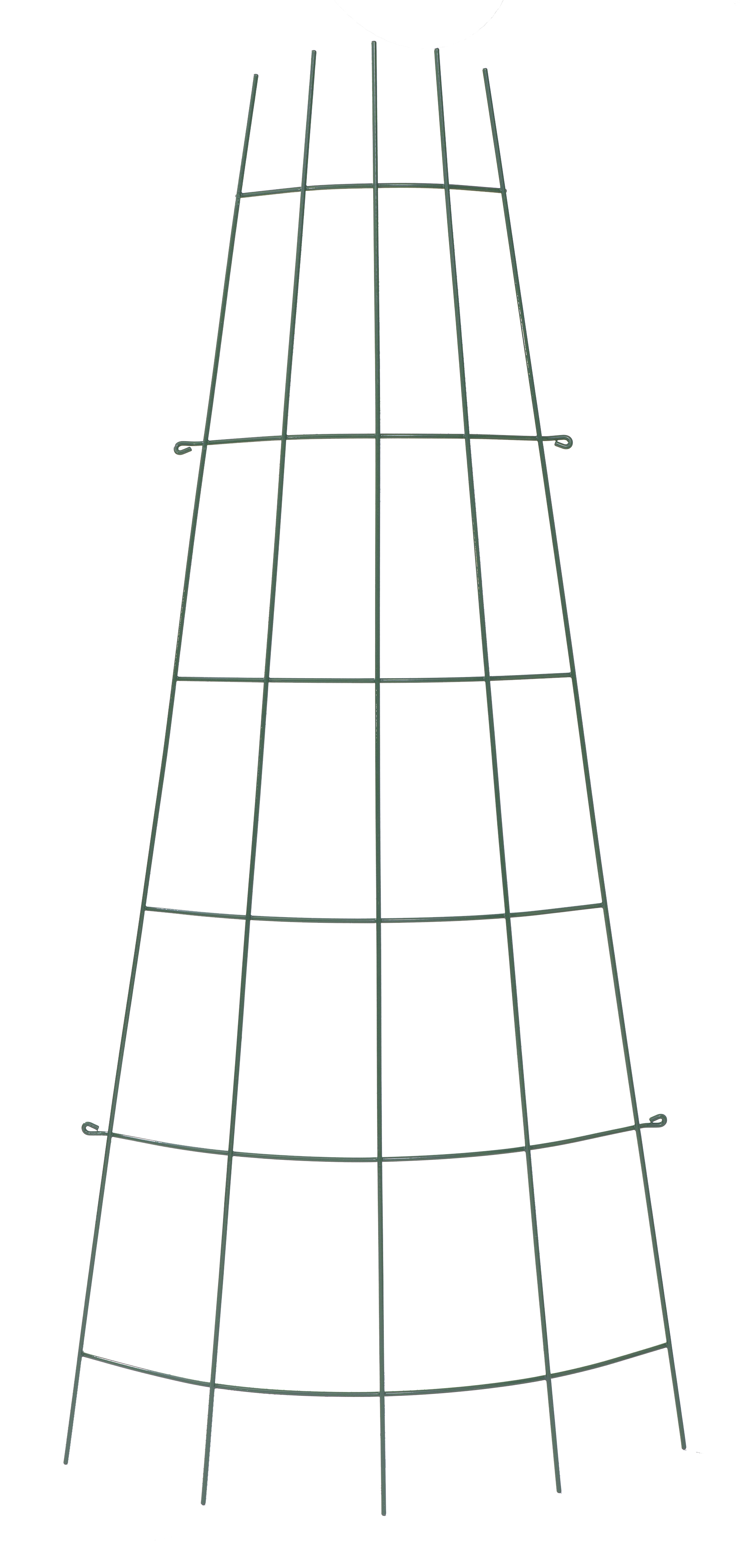Trådspalje, Solfjäder, 30-75x150cm Böjd, Grön