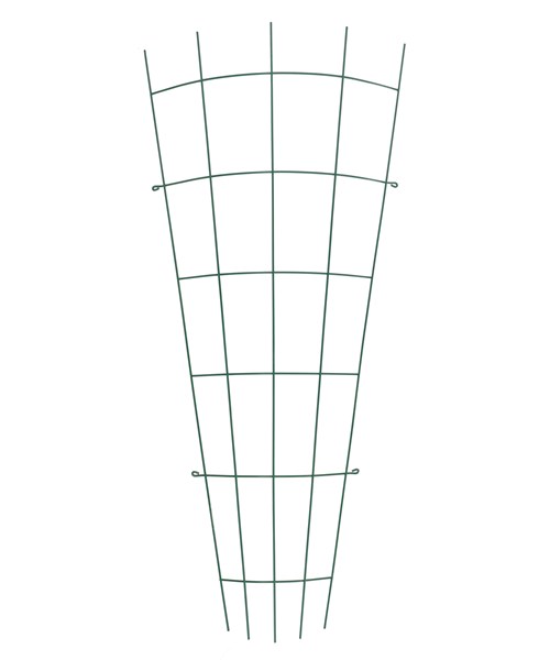 Trådspalje, Solfjäder, 30-75x150cm Böjd, Grön