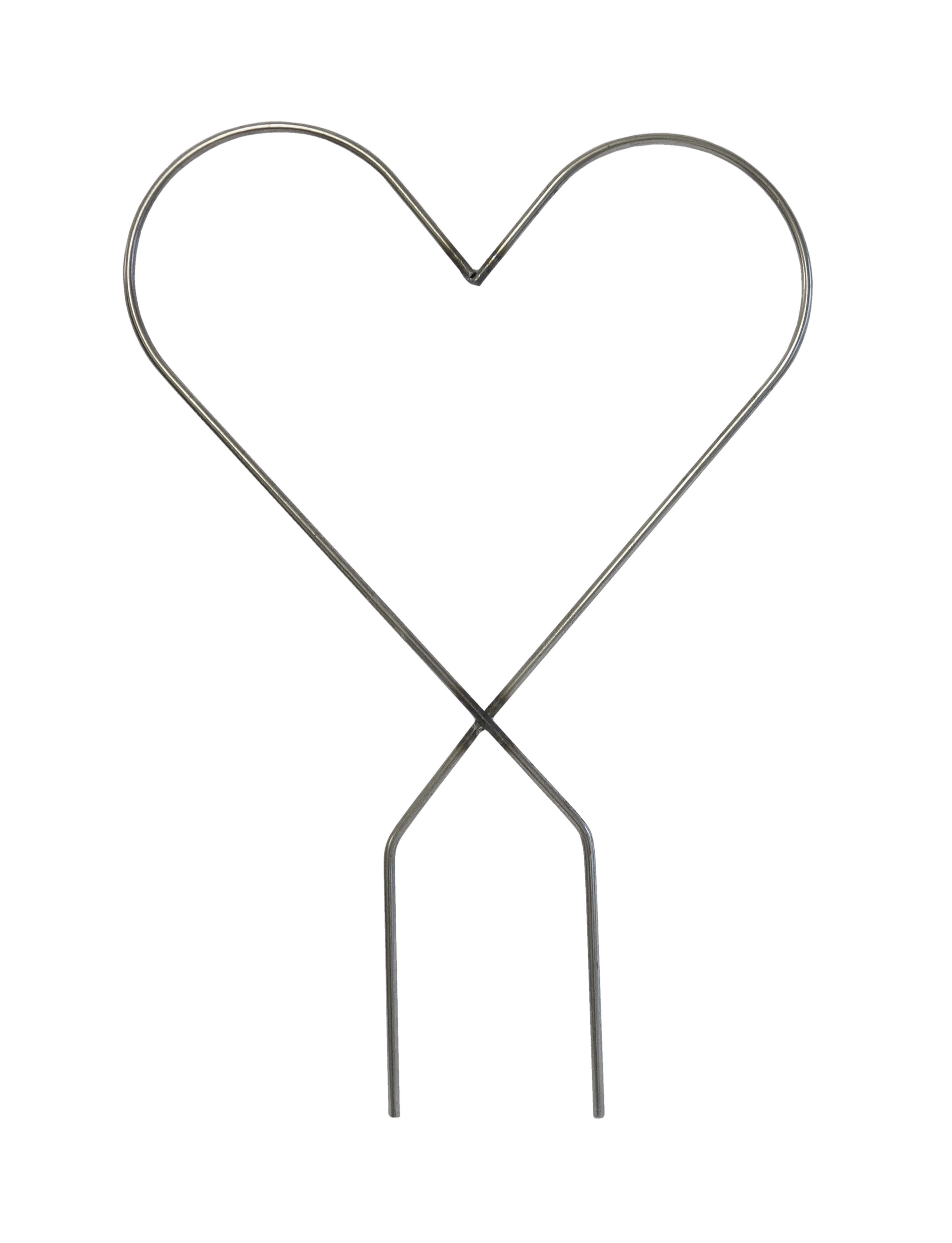 Krukspaljé, Hjärta B23cm H34cm Ø4mm, Obehandlad