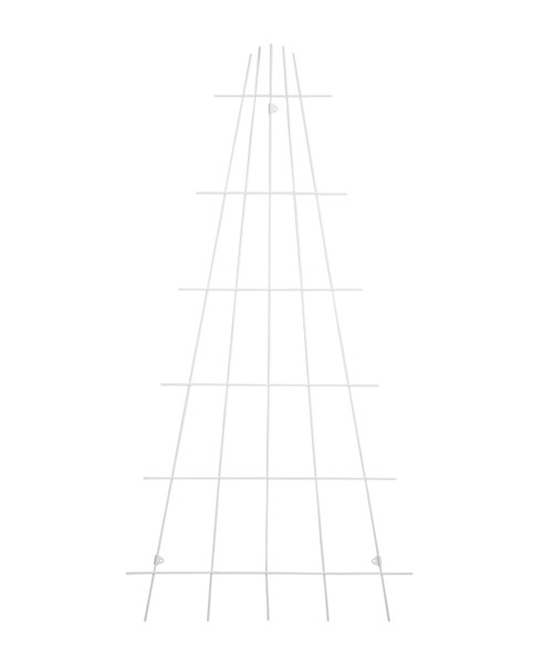 Trådspalje, Solfjäder, 30-75x150cm, Vit