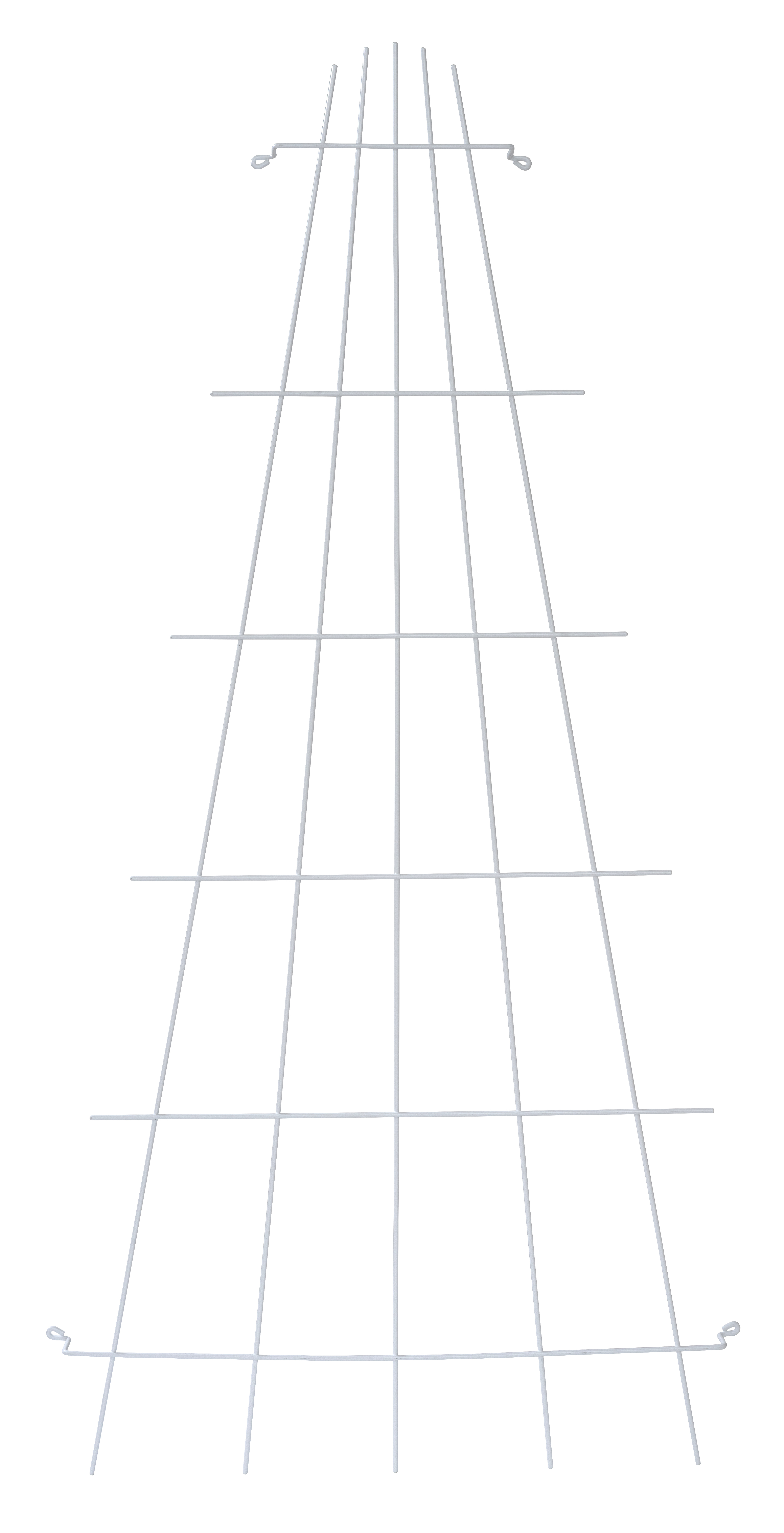 Trådspalje, Solfjäder, 30-75x150cm, Vit