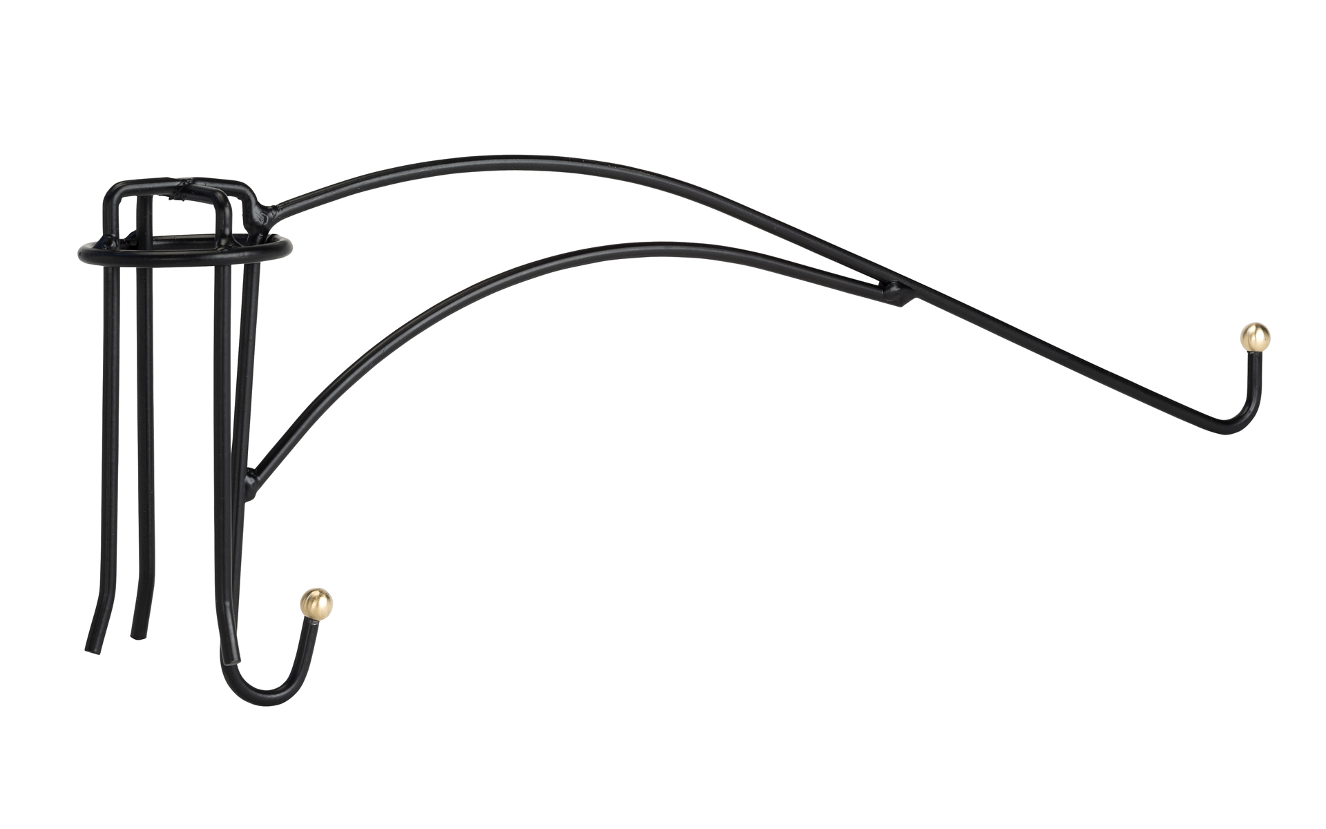 Hållare 1x40cm, mässingsknoppar, till Ø5cm