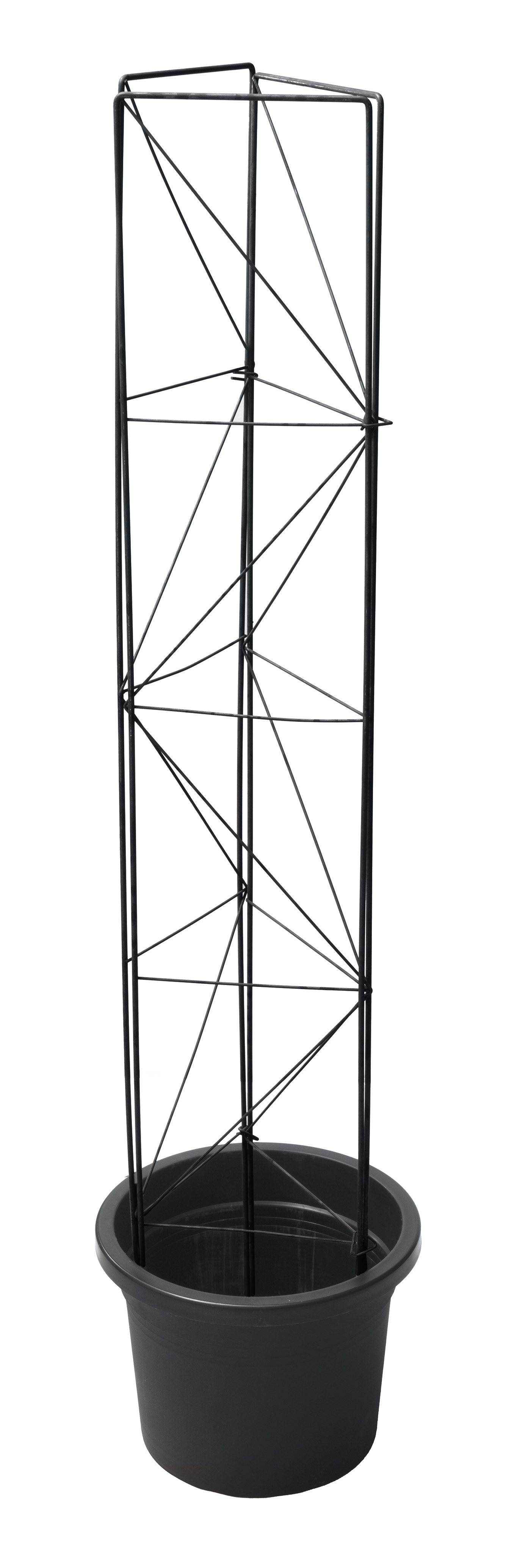 3-dels Tornspaljé 74x140 cm, svart