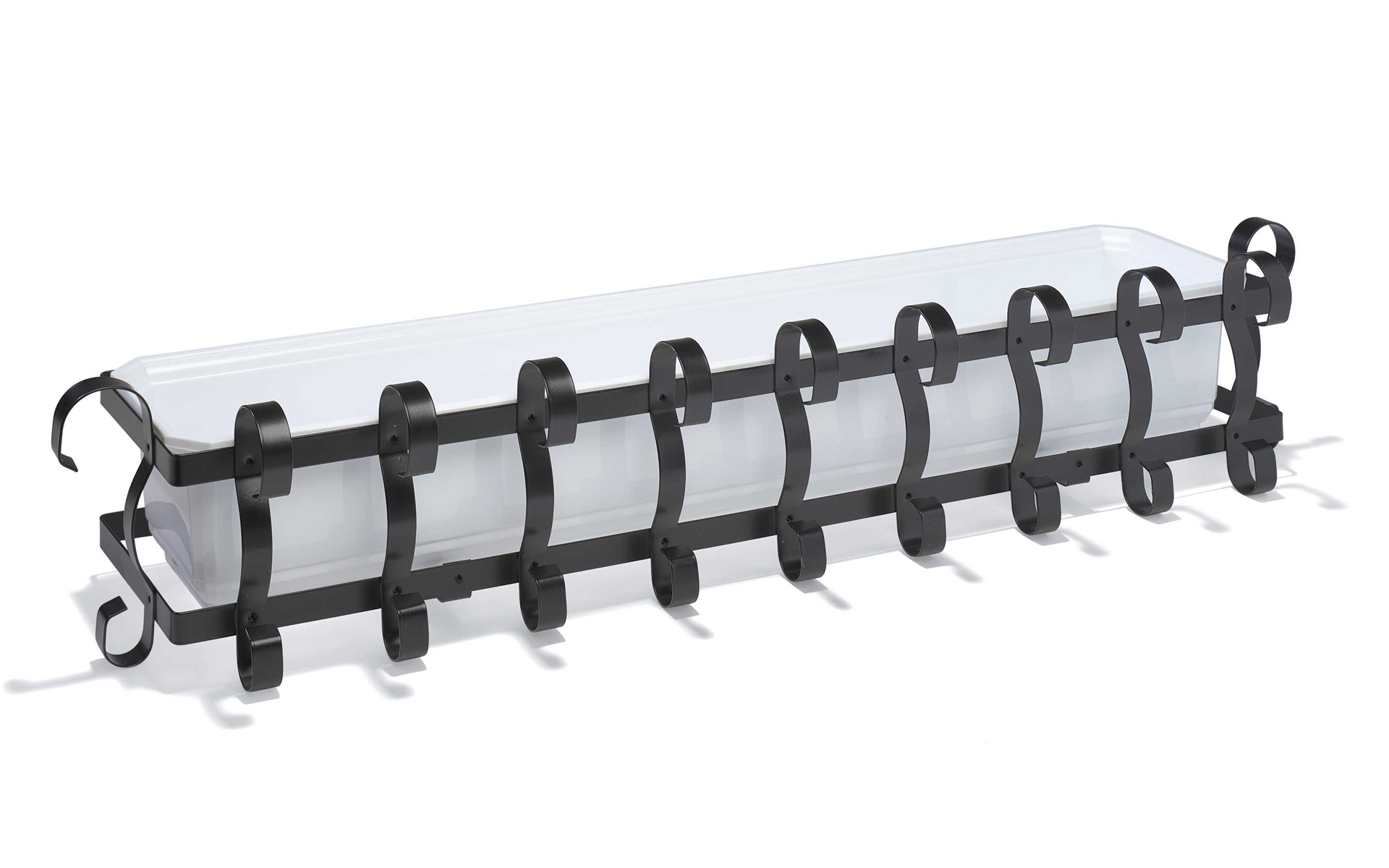 Smidesblomlåda 60 cm Svart