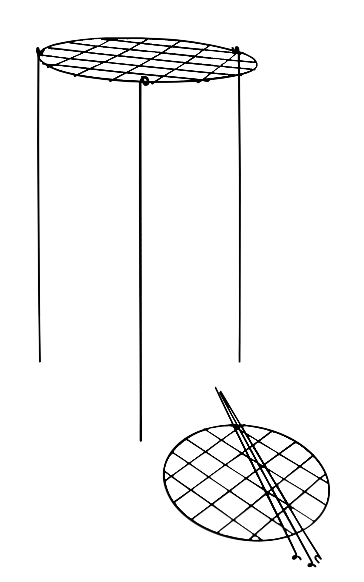 Perennstöd Ø55cm, Svart