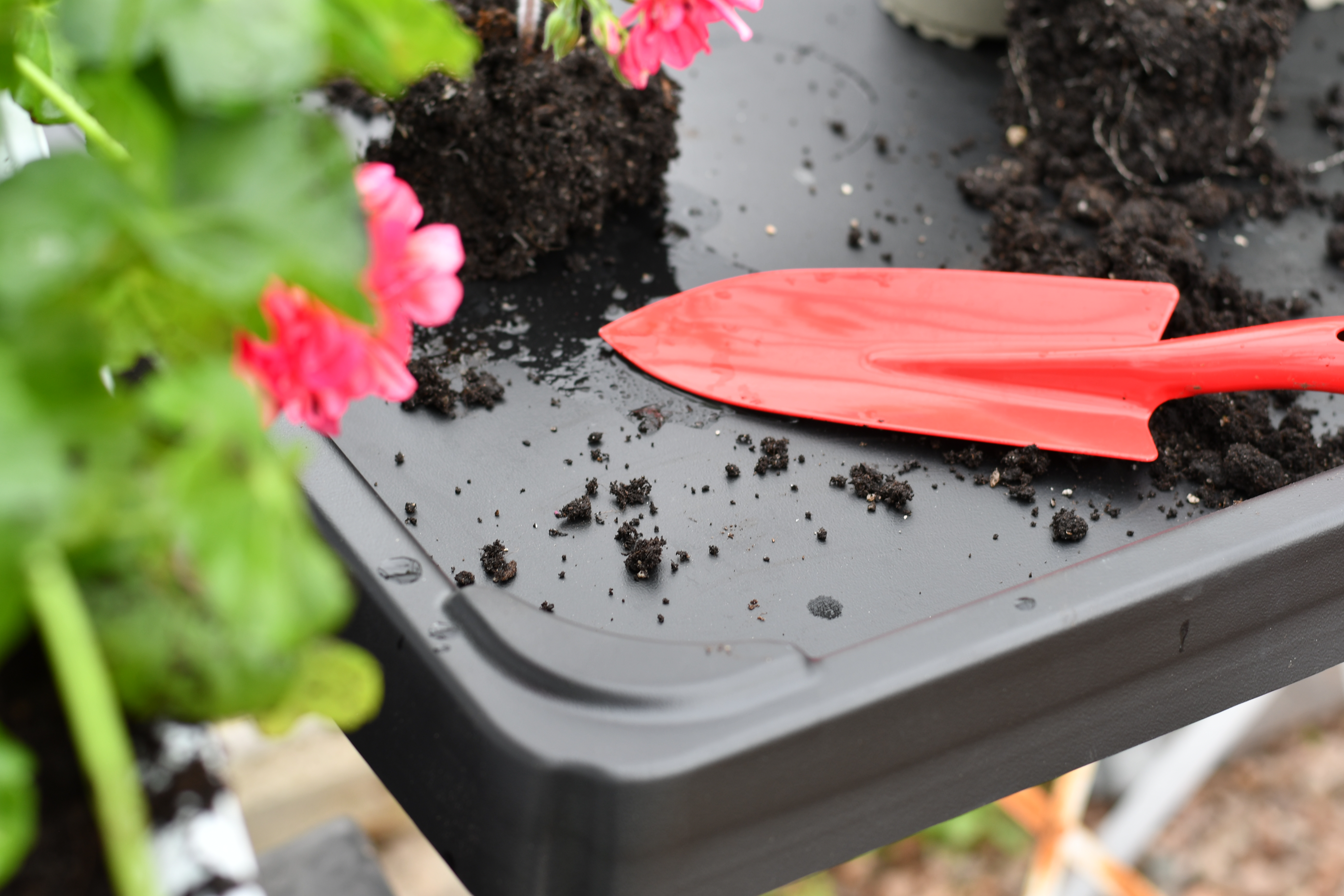 Bricka till plantering 800x1200x40mm Svart