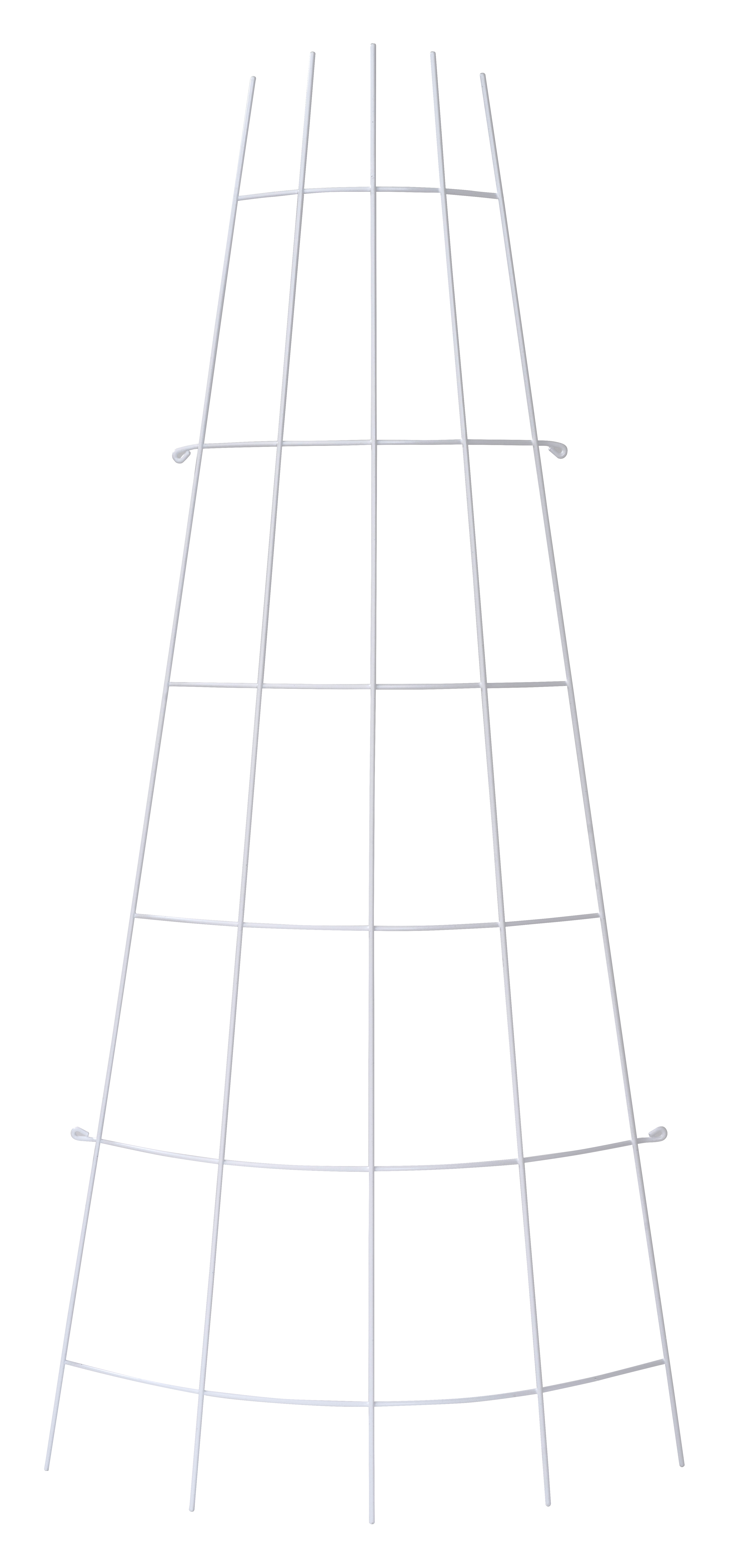 Trådspalje, Solfjäder, 30-75x150cm Böjd, Vit