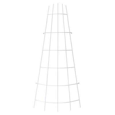 Trådspalje, Solfjäder, 30-75x150cm Böjd, Vit