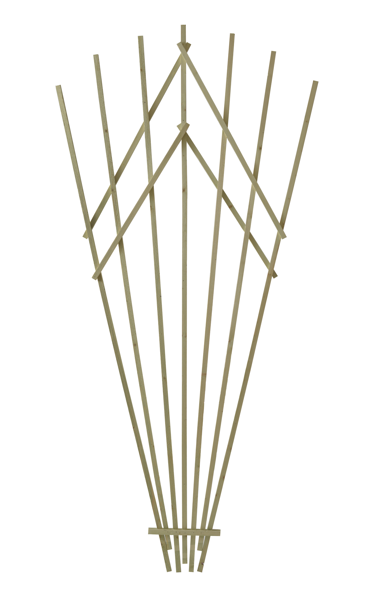 Träspalje, Solfjäder, 26-106x200cm, lätt grönbetsad