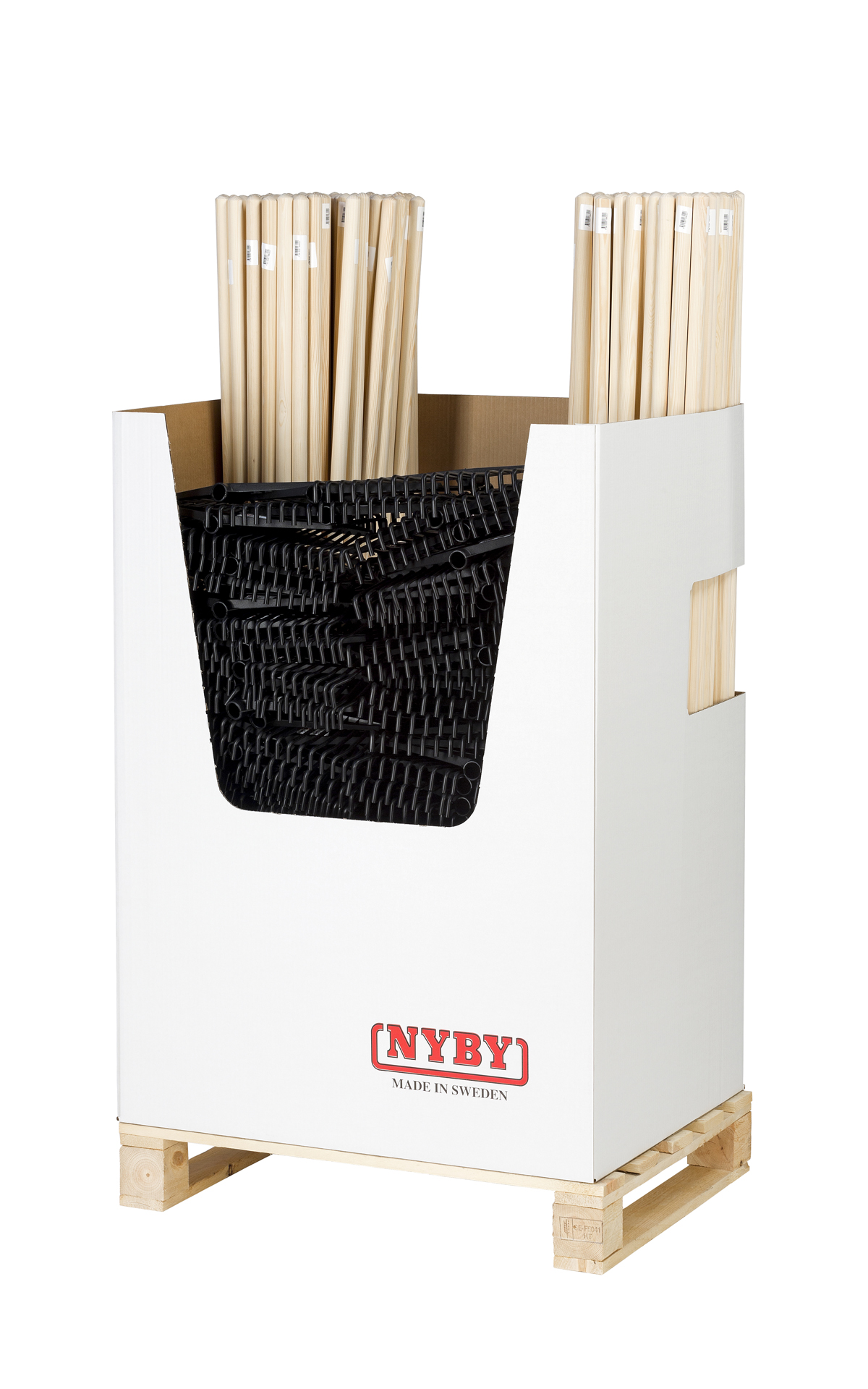 Lövräfsa inkl skaft Svart, Display