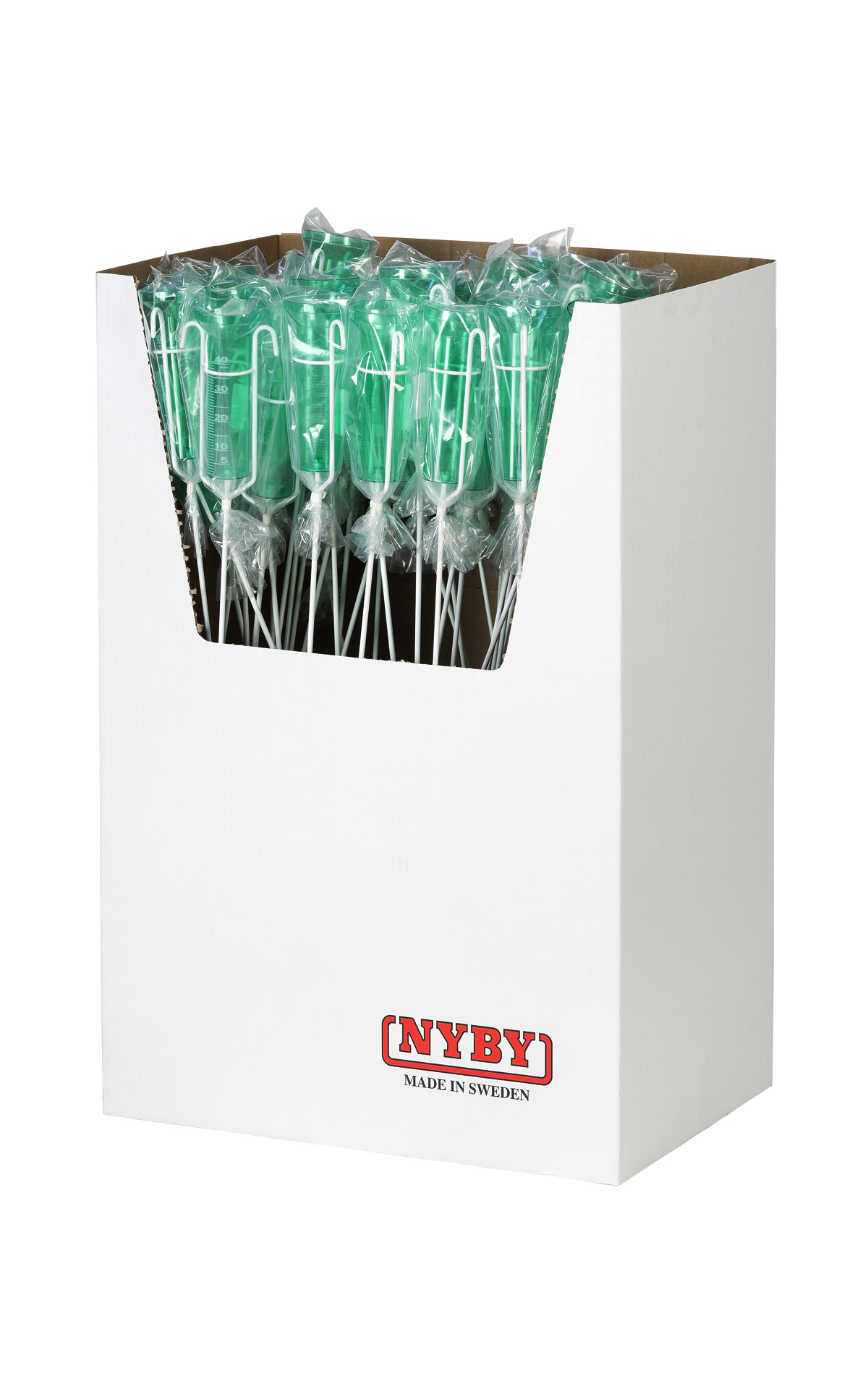 Regnmätare Vit Display, Grönt glas