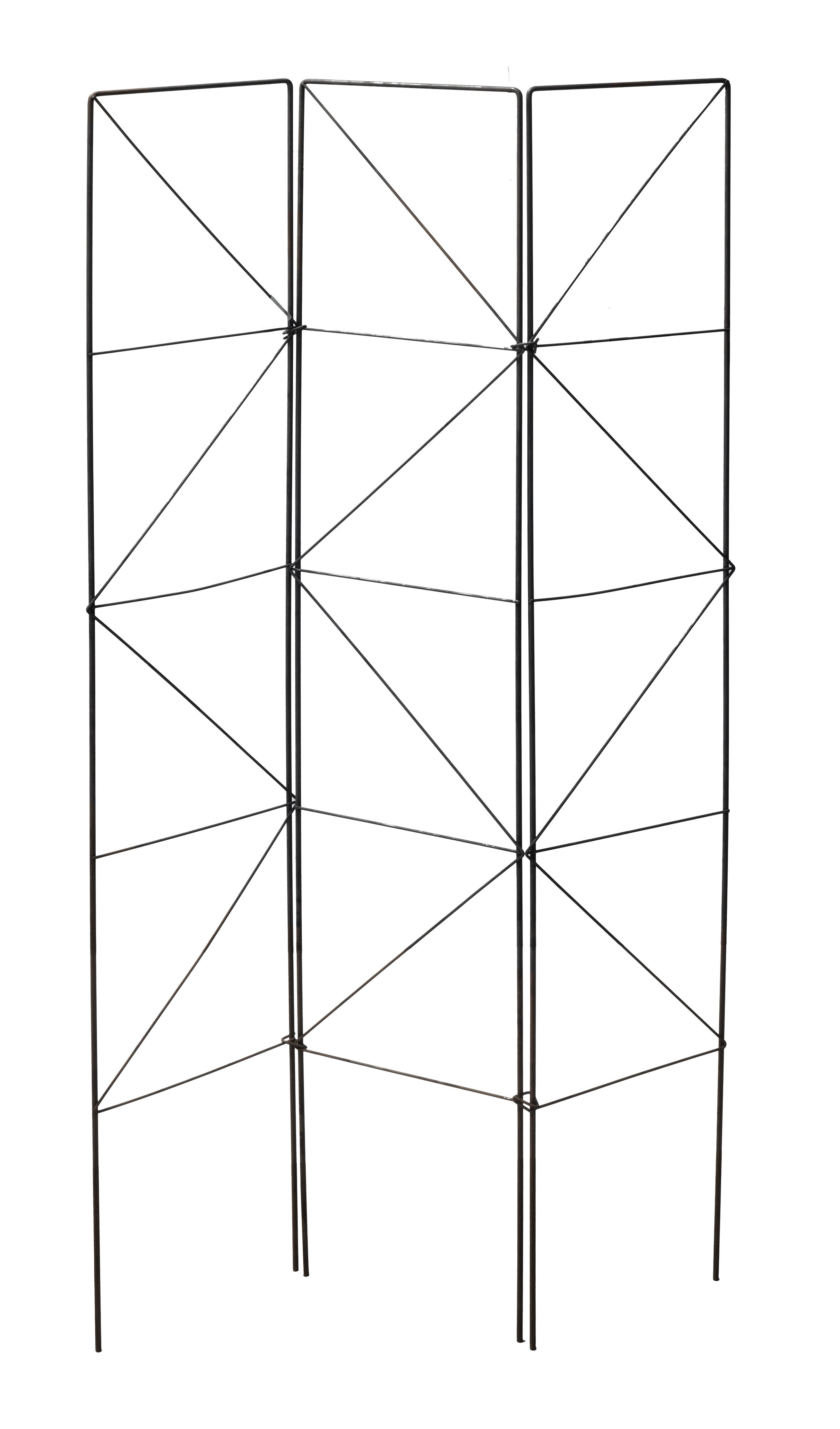 3-dels Tornspaljé 74x140 cm, svart