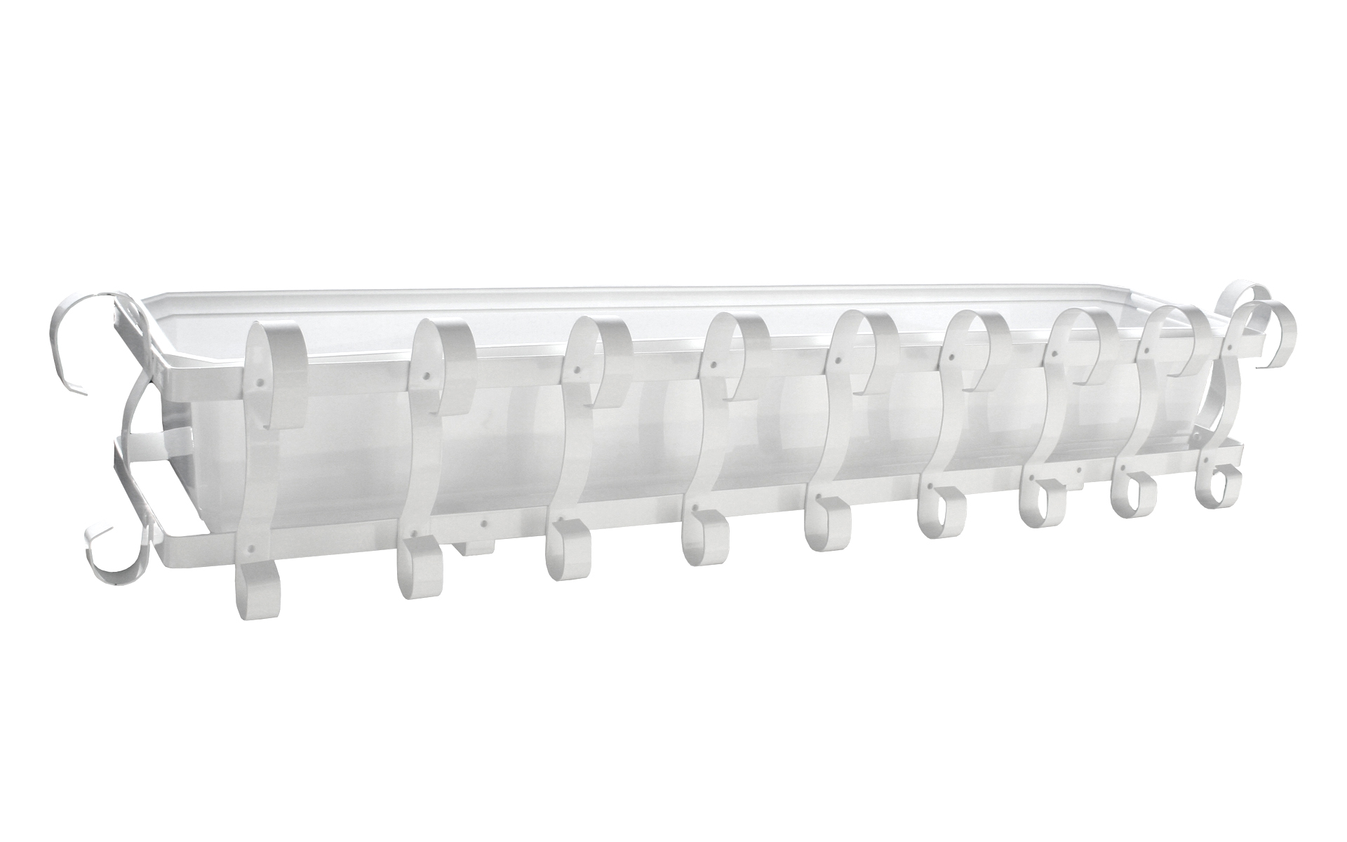 Smidesblomlåda 100 cm Vit