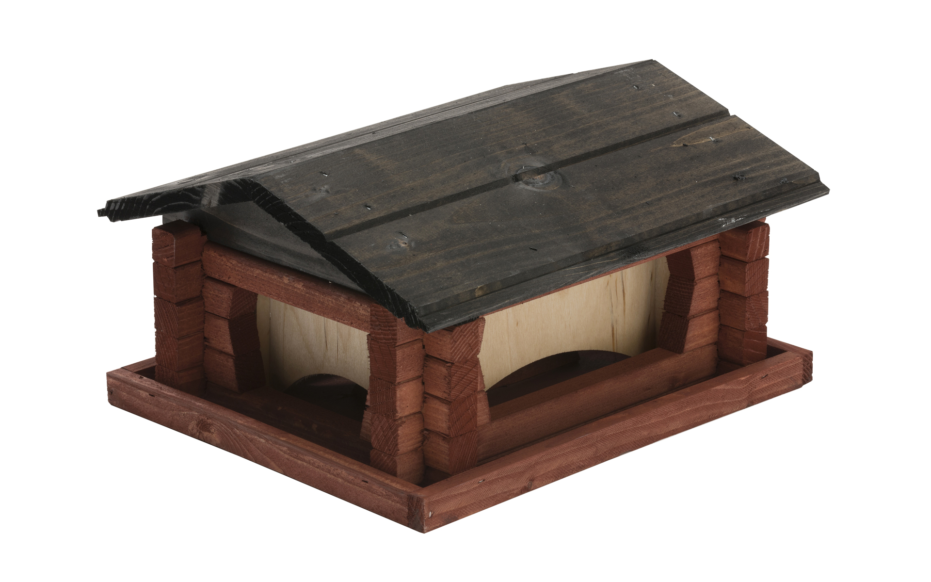 Fågelbord, Mellan 26x21x13cm, Röd/Svart