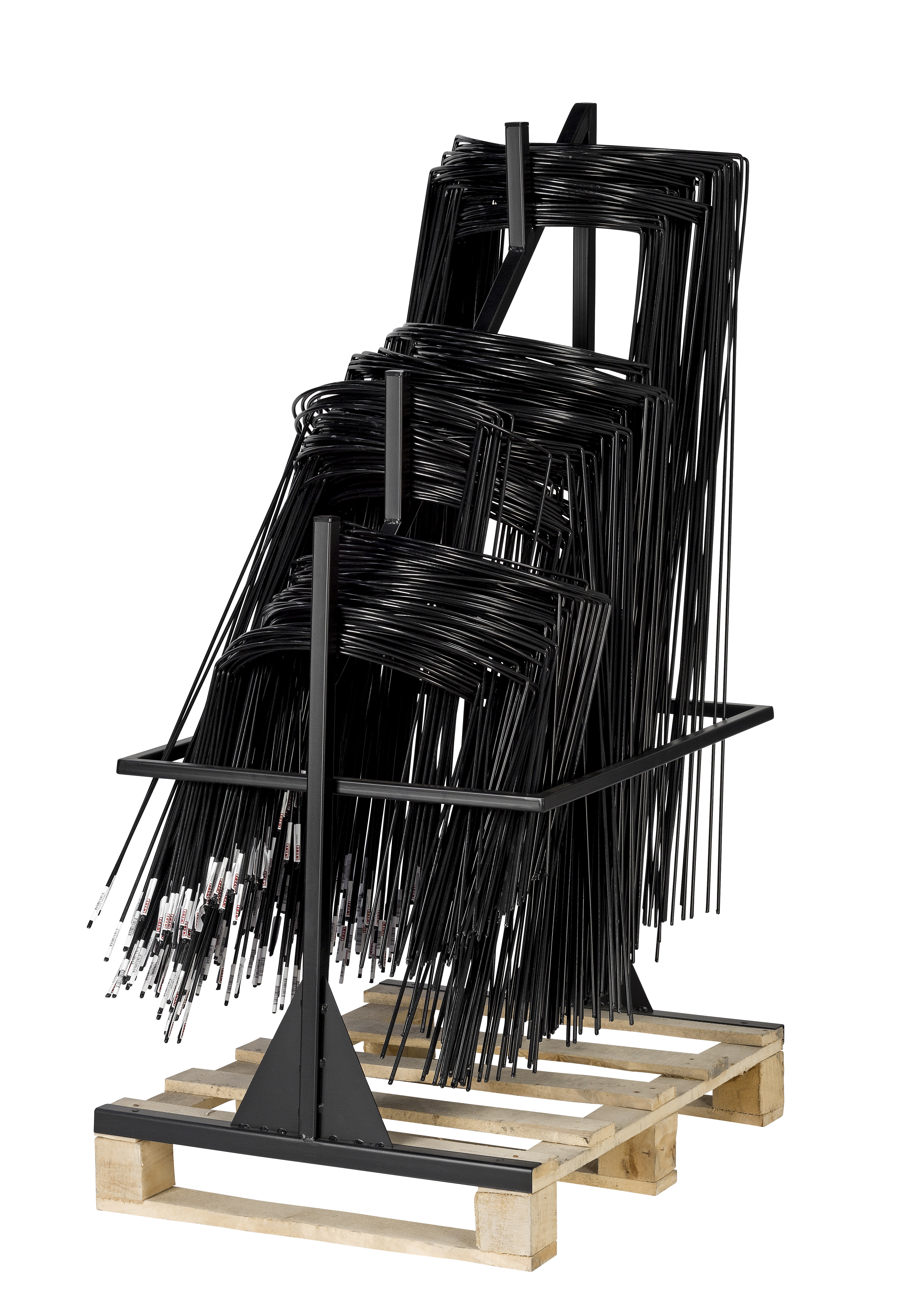 Skyltställ med buskstöd, Svart 400 st