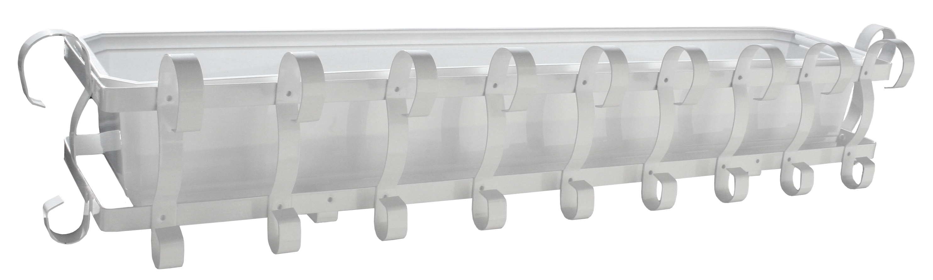 Smidesblomlåda 80 cm Vit