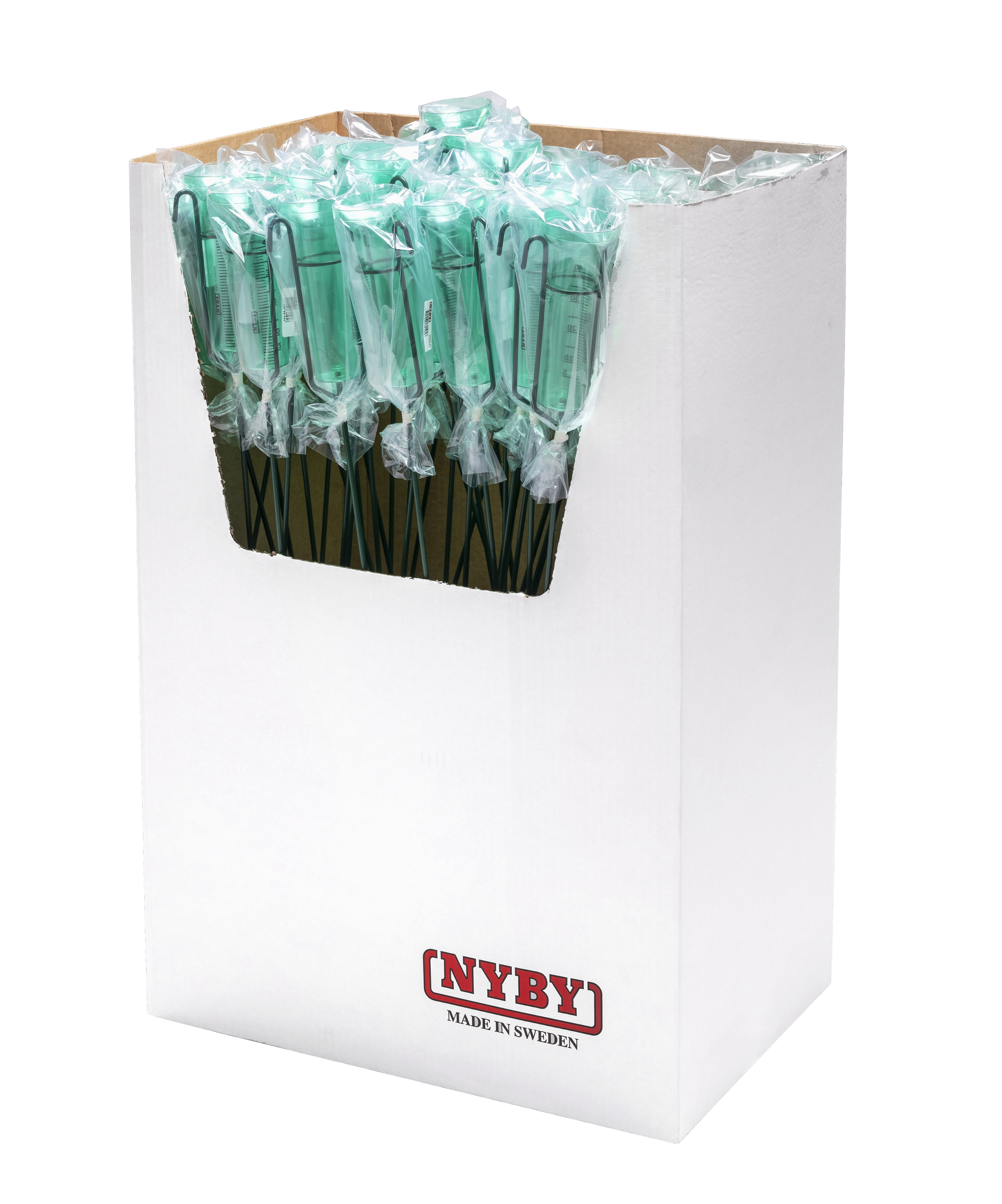 Regnmätare Grön Display, Grönt glas