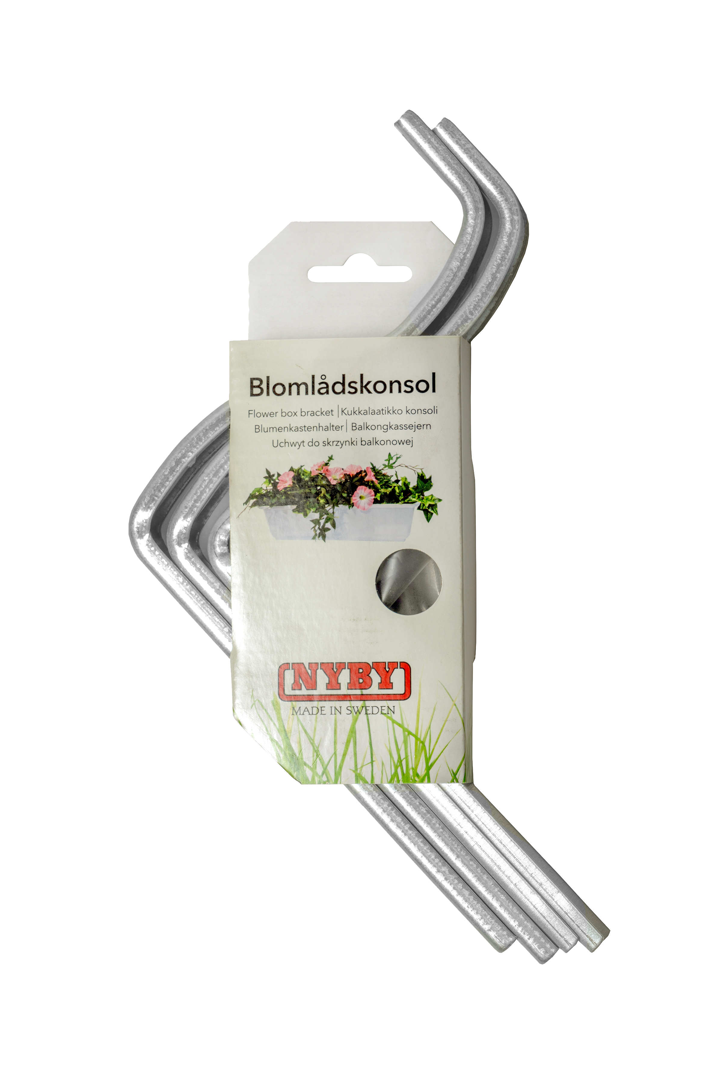 Blomlådskonsol Zink