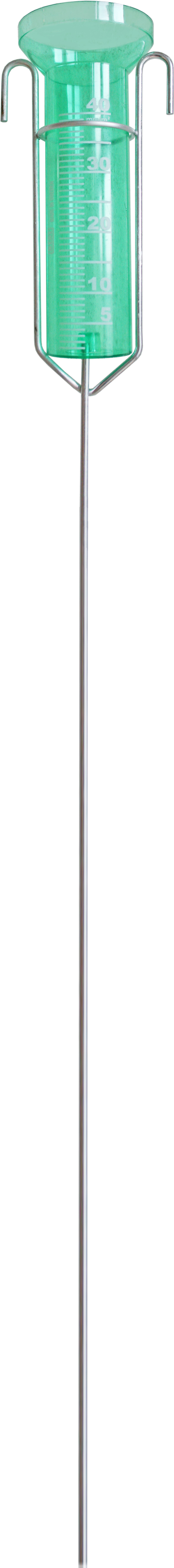 Regnmätare Zink Display, Grönt glas