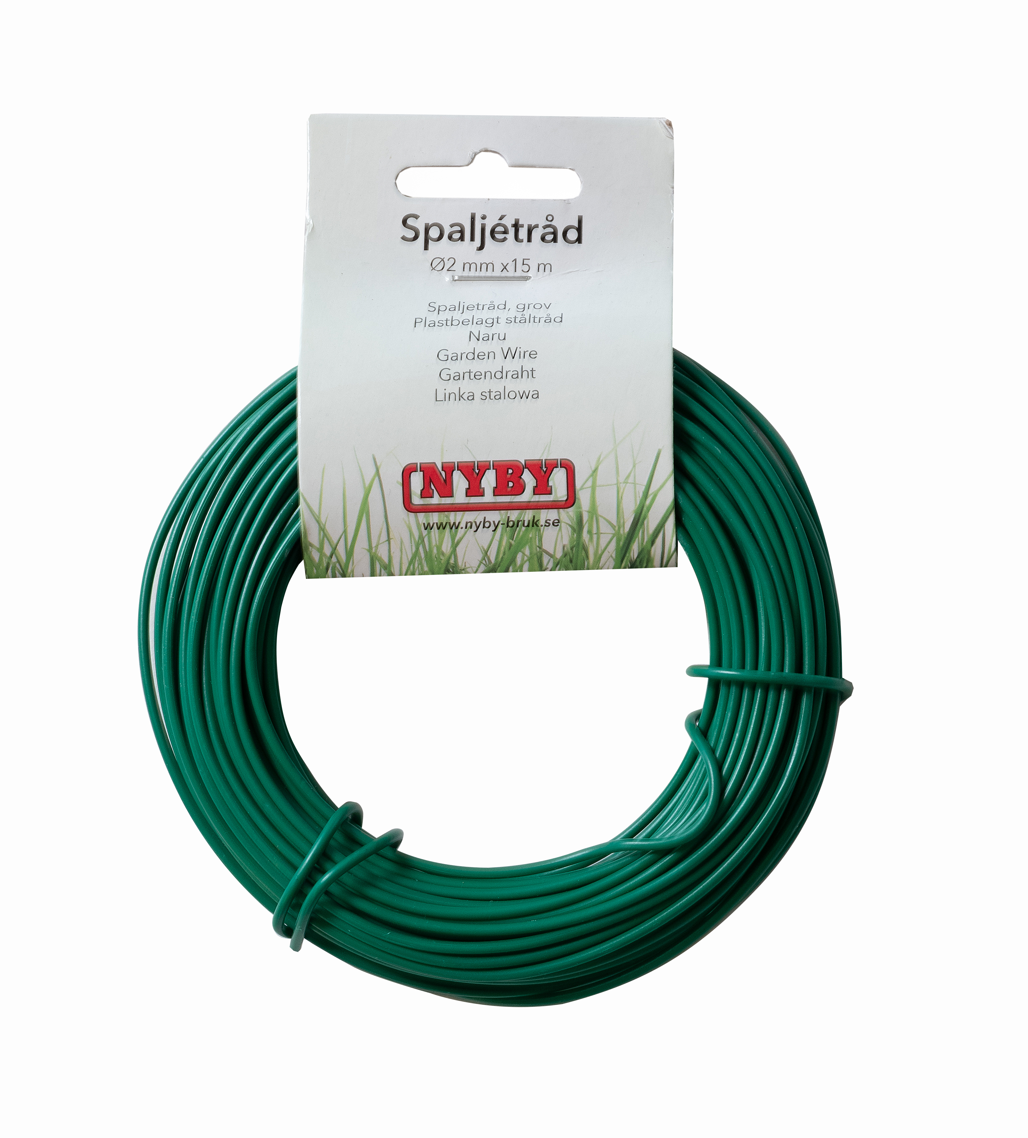 Spaljetråd, grov ø 2mm x15m, Grön