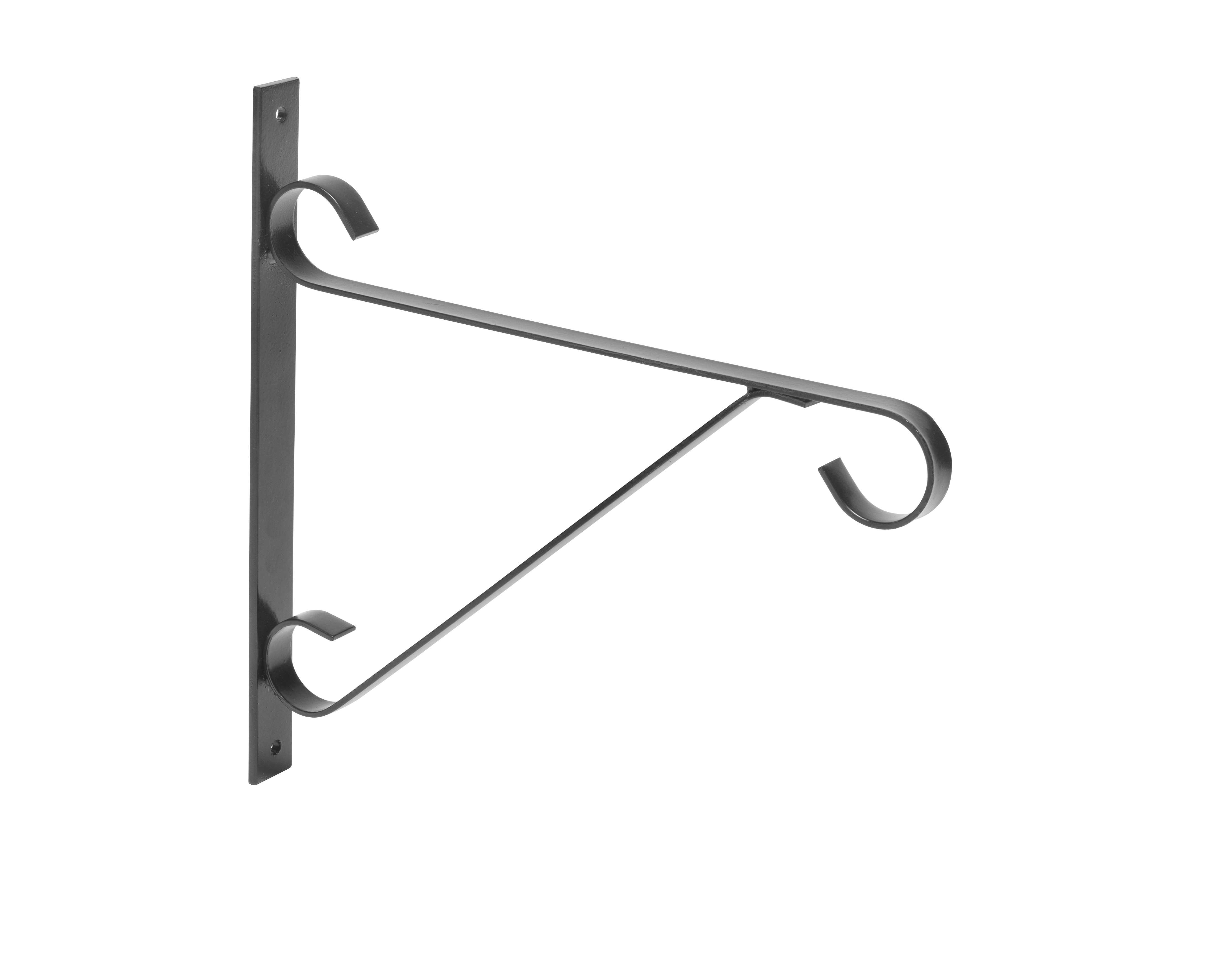 Väggkonsoll rak, Svart 30cm